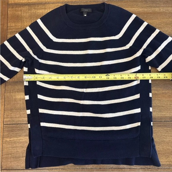 J.Crew Womens Crew Neck Long Sleeves Striped Sweater Size S Side Snaps - Picture 5 of 15